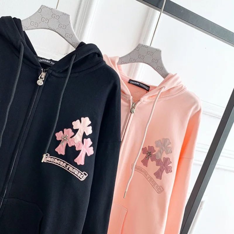 クロムハーツ CH クロス 偽物 ジップパーカー Kum08072