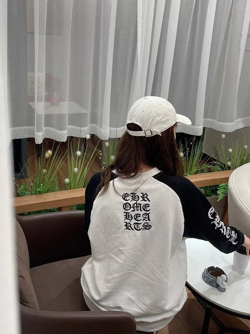 欲しい♡超限定♪クロムハーツ ロングＴシャツ コピー ホースシュー&amp;スター ブラック Kum61331