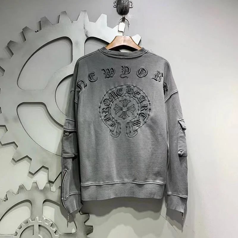 クロムハーツ ロングTシャツ コピー ホースシュー&スター ブラック【追跡付】 Kus10523