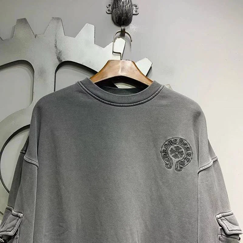 クロムハーツ ロングTシャツ コピー ホースシュー&スター ブラック【追跡付】 Kus10523