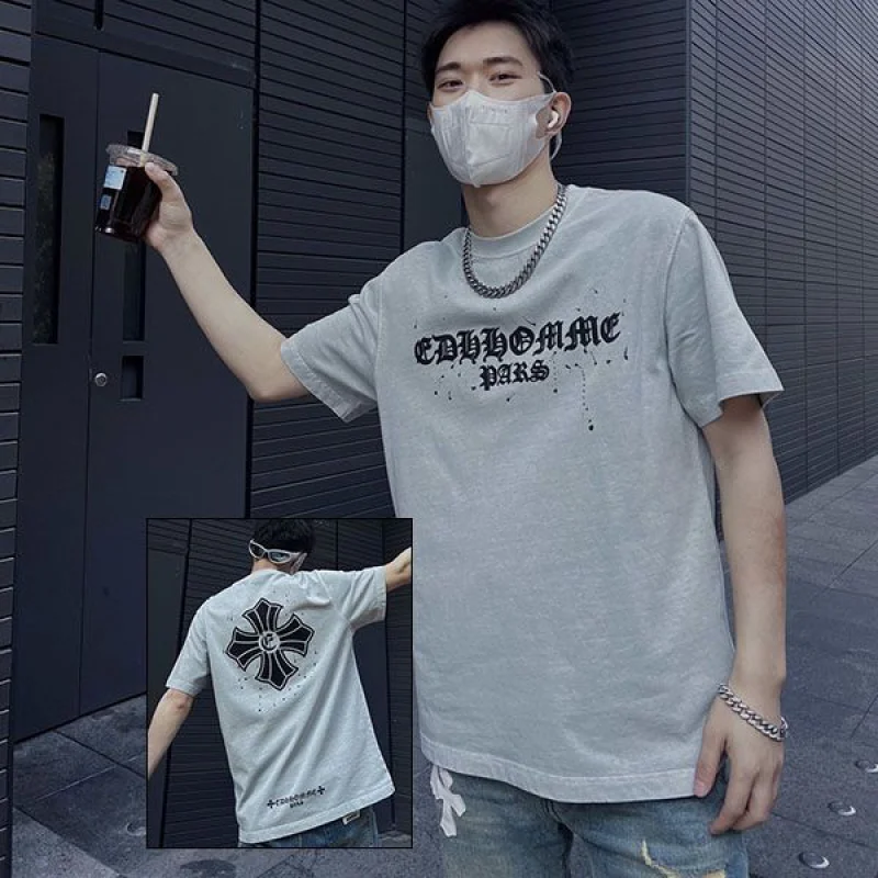 ★日本!!人気!クロムハーツ スーパーコピー Tシャツ CHプラス グレー メンズ Kuv15070