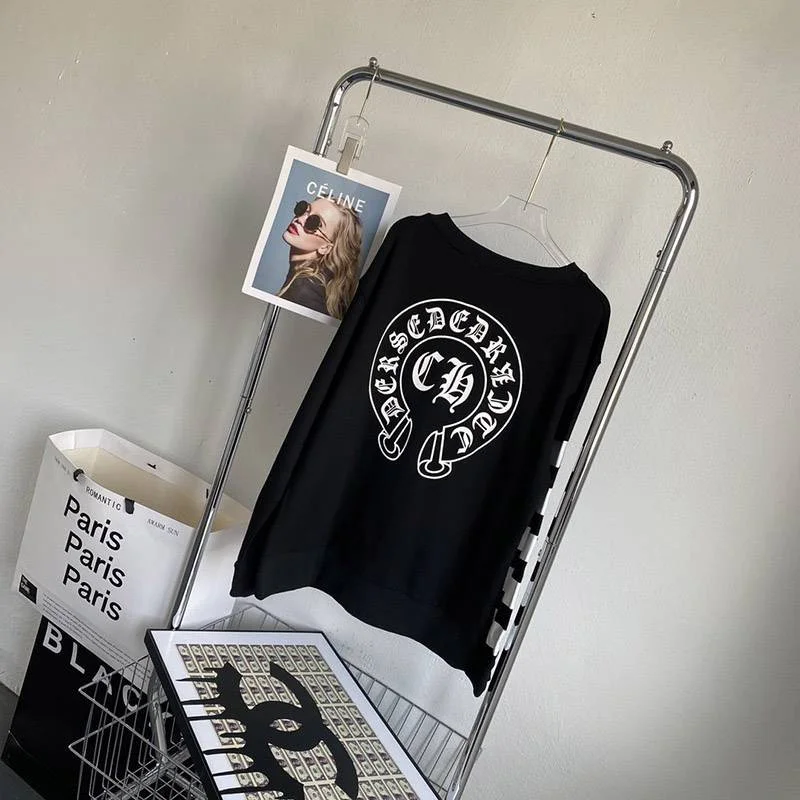 着心地の良い クロムハーツ ロングTシャツ コピー ホースシュー&スター ブラック Kuv31525