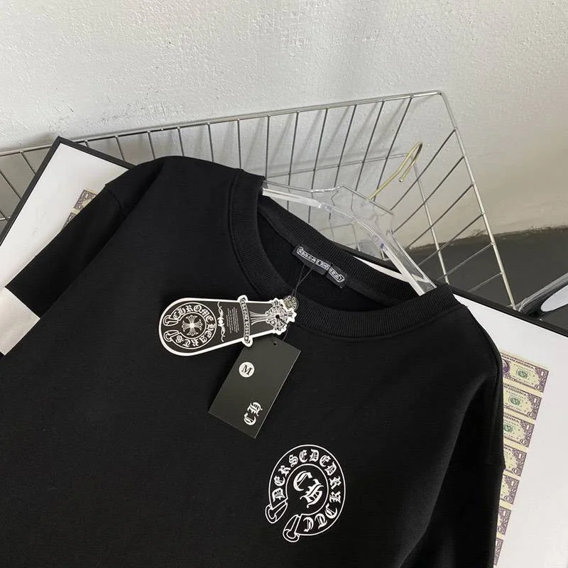 着心地の良い クロムハーツ ロングTシャツ コピー ホースシュー&スター ブラック Kuv31525