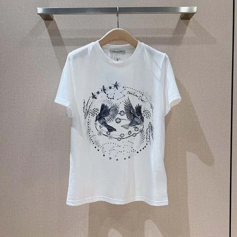 超希少!ギフトOK ★ディオール Tシャツ 偽物 コットンジャージー&リネン 243T09GE459X0859
