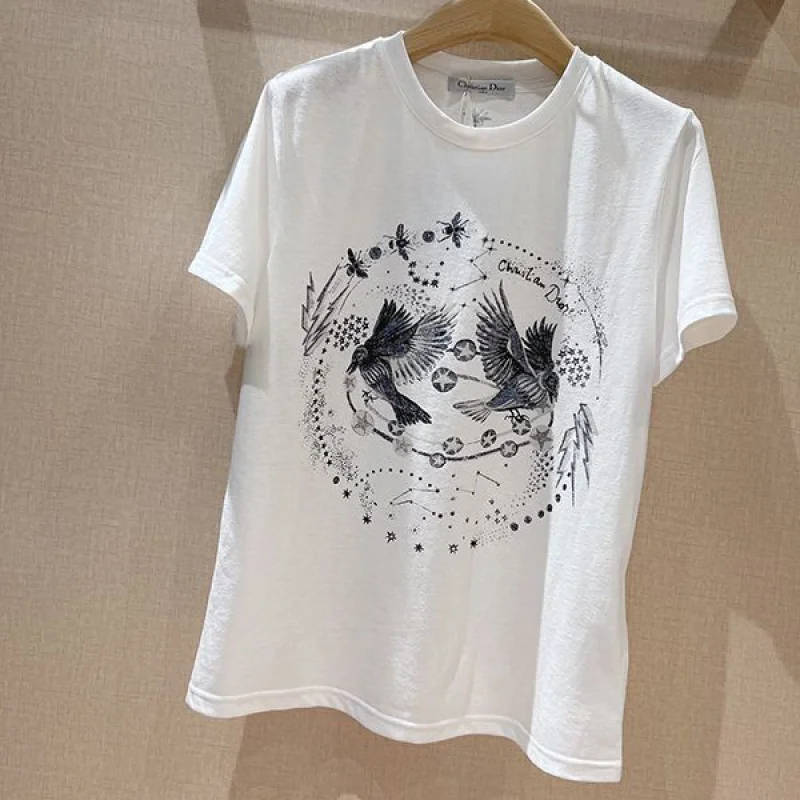 超希少!ギフトOK ★ディオール Tシャツ 偽物 コットンジャージー&リネン 243T09GE459X0859