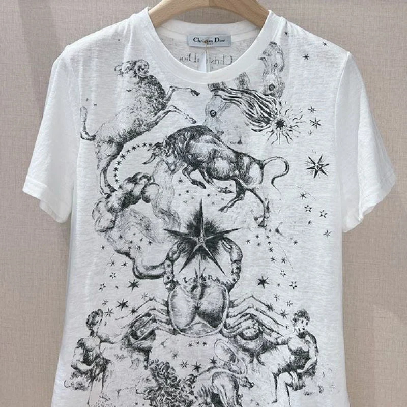 人気No1ディオール メロセシア コットン Tシャツ コピー 323T06A4400X0810