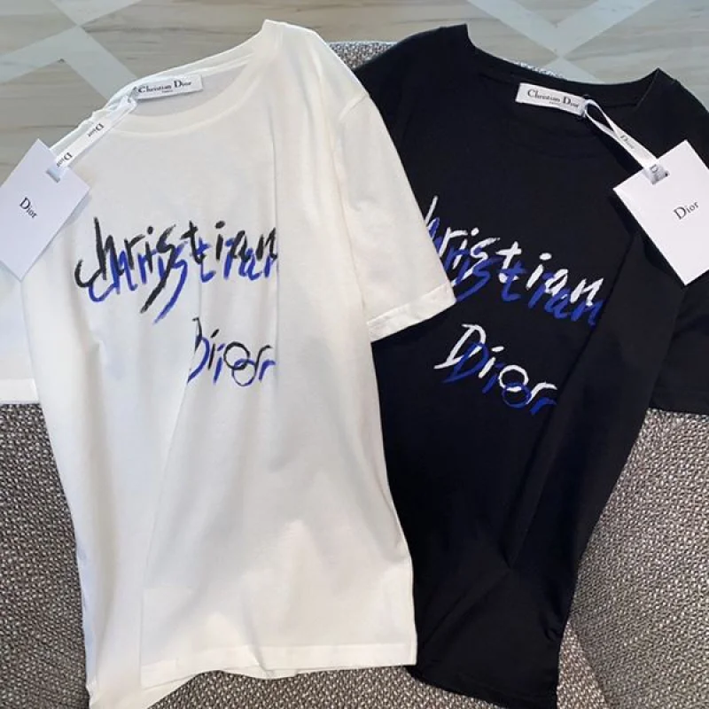 【日本未発売】 ★ディオール Tシャツ パロディ コットンジャージー&リネン deb39568