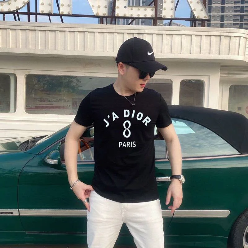 人気!☆ディオール☆"JAディオール 8" コットンリネン*Tシャツ偽物 2色展開 deb70302