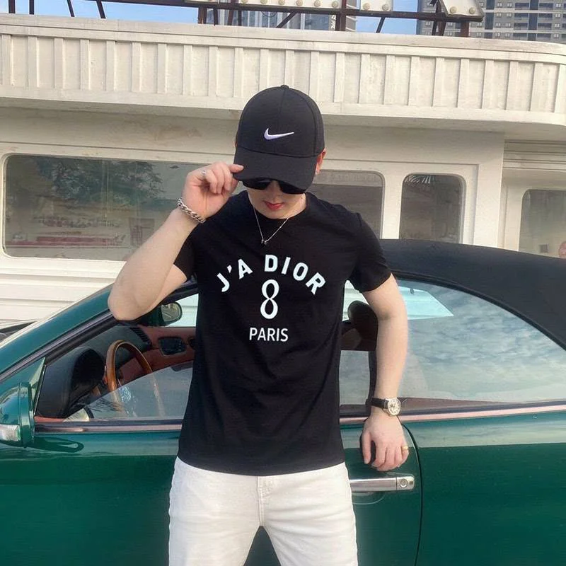 人気!☆ディオール☆"JAディオール 8" コットンリネン*Tシャツ偽物 2色展開 deb70302