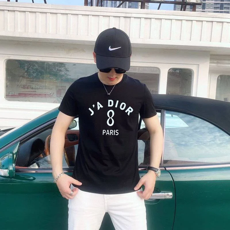人気!☆ディオール☆"JAディオール 8" コットンリネン*Tシャツ偽物 2色展開 deb70302