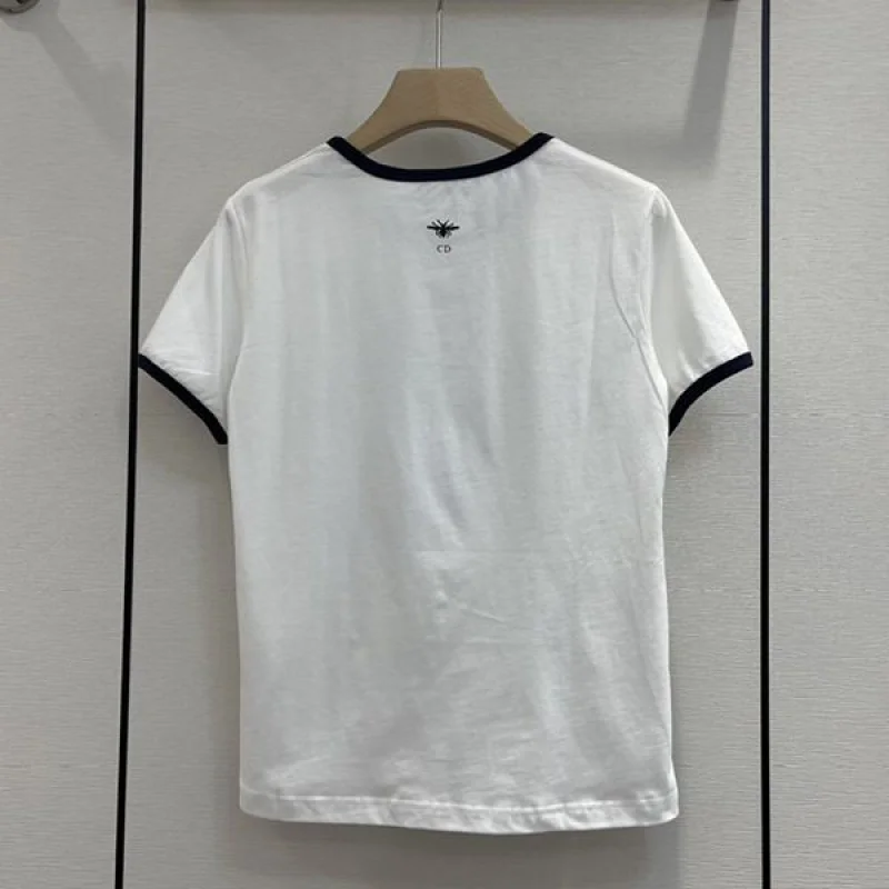 ☆超人気☆ディオール ラッキーディオール コットン リネン Tシャツ 偽物 dee98841