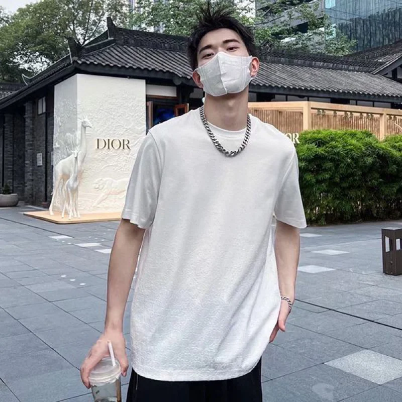 最安値挑戦 ディオール コットン 半袖Tシャツ 偽物 dei66624