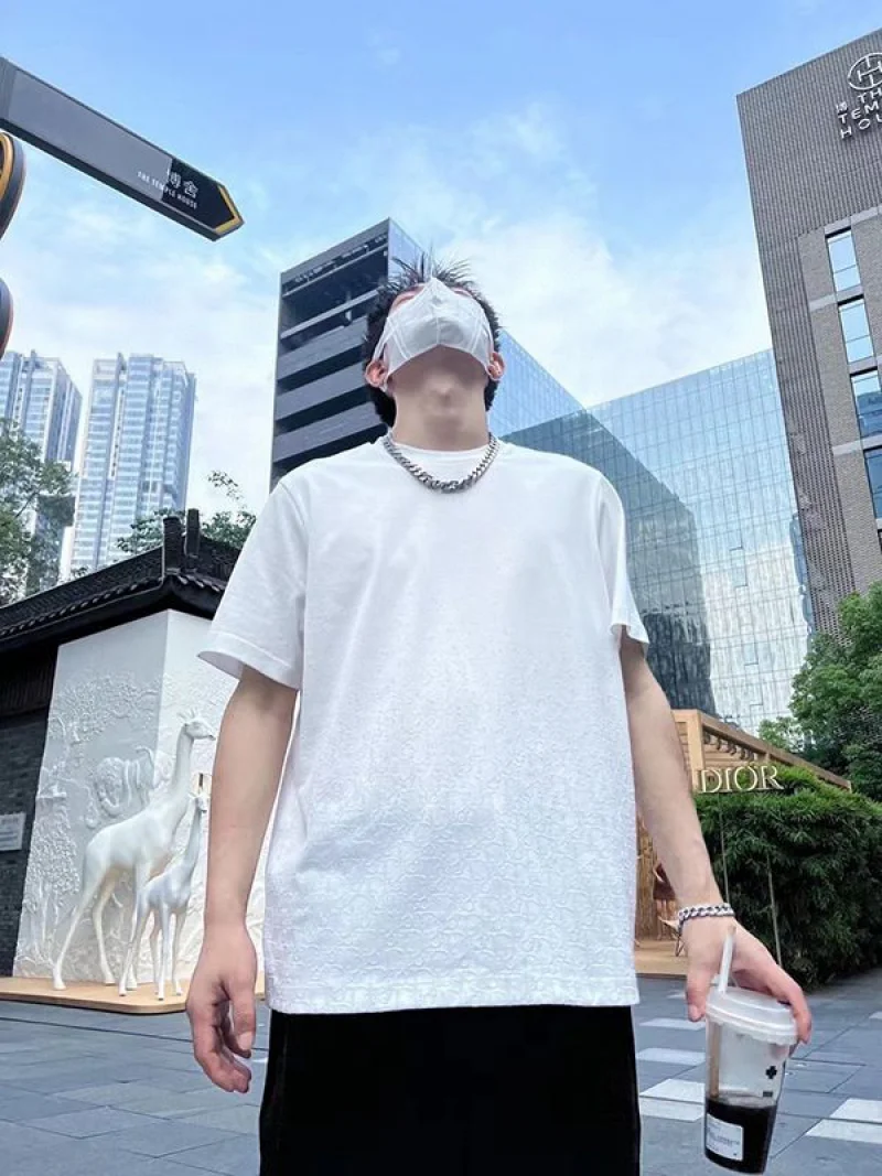 最安値挑戦 ディオール コットン 半袖Tシャツ 偽物 dei66624