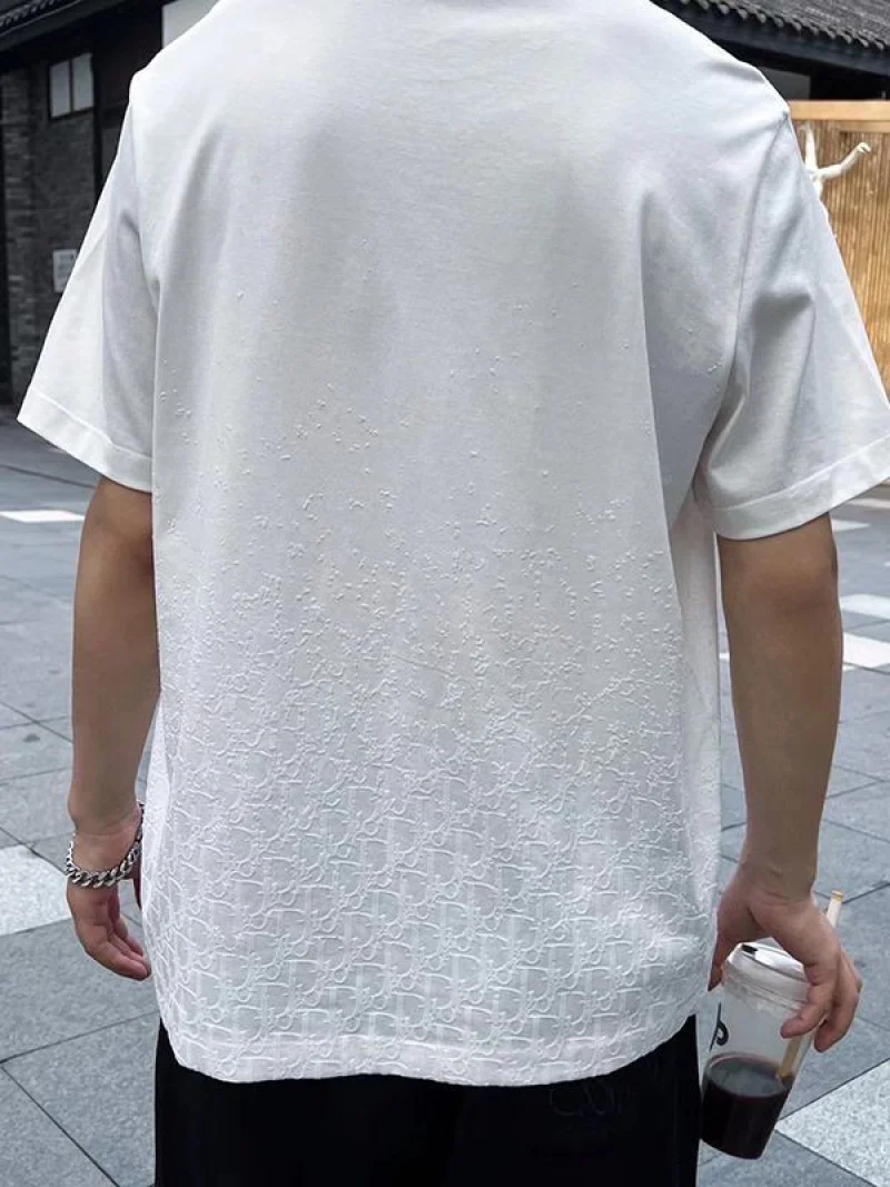 最安値挑戦 ディオール コットン 半袖Tシャツ 偽物 dei66624