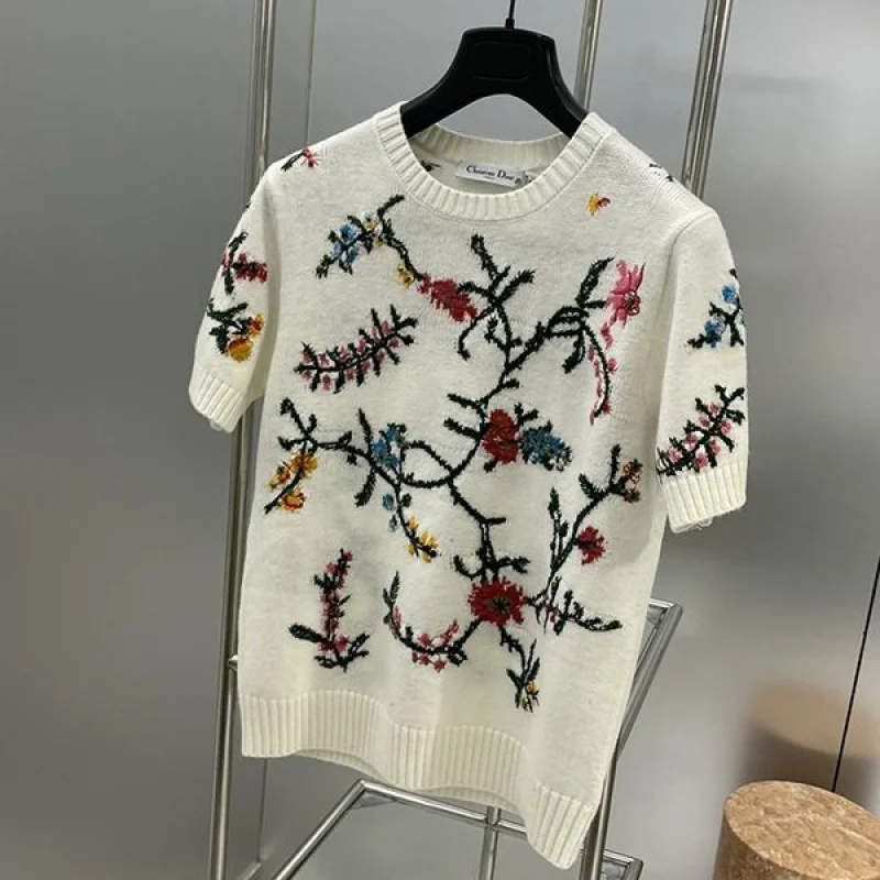 花柄が可愛いカシミヤ ディオール 花柄 セーター コピー dej60062