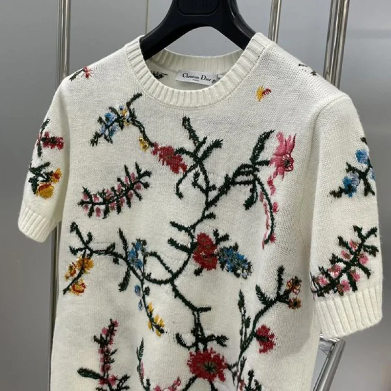 花柄が可愛いカシミヤ ディオール 花柄 セーター コピー dej60062
