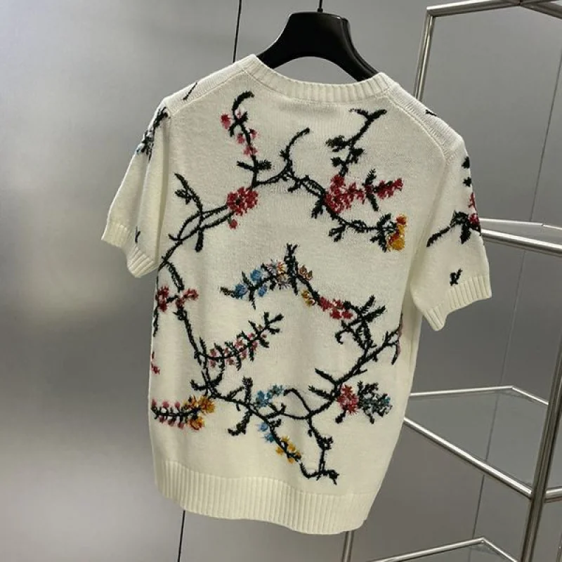 花柄が可愛いカシミヤ ディオール 花柄 セーター コピー dej60062