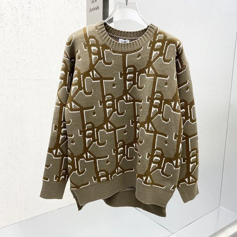 目を惹くカラーディオール オーバーサイズ セーター コピー カシミアジャカード dem96195