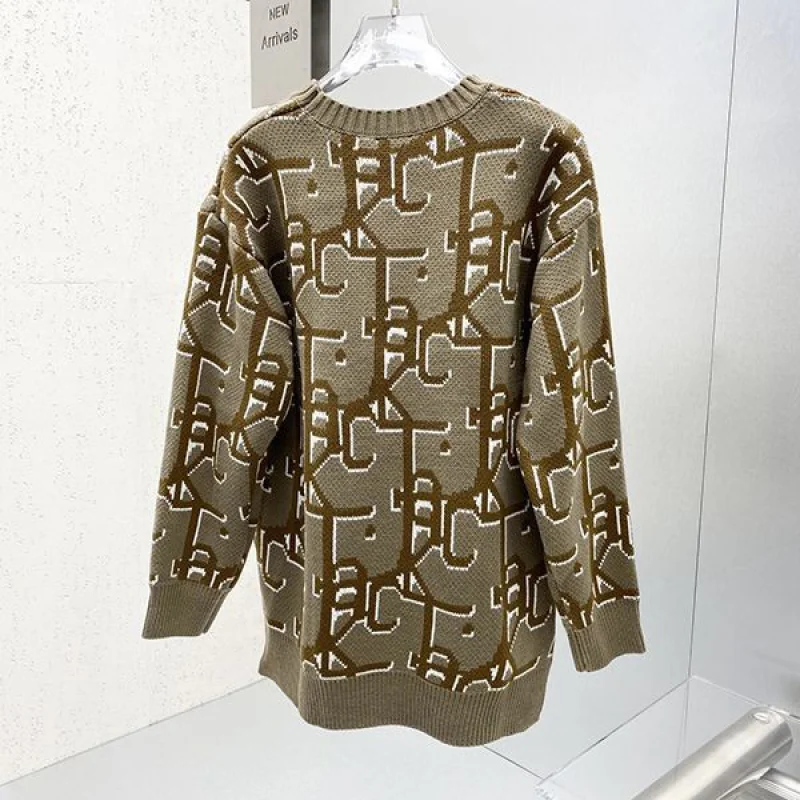 目を惹くカラーディオール オーバーサイズ セーター コピー カシミアジャカード dem96195