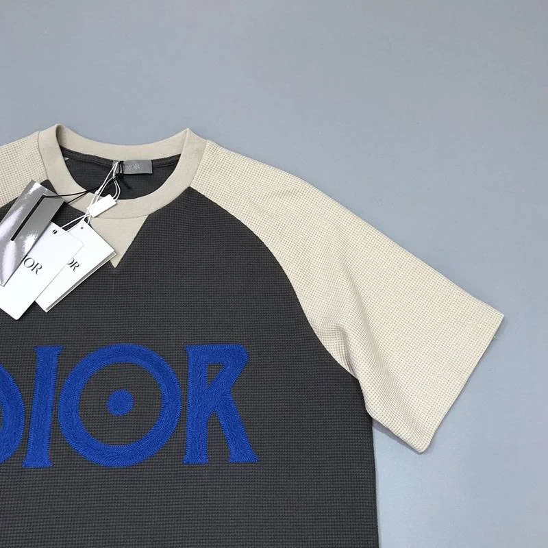 超話題!ディオール ロゴTシャツ コピー カラーブロッキング den15276