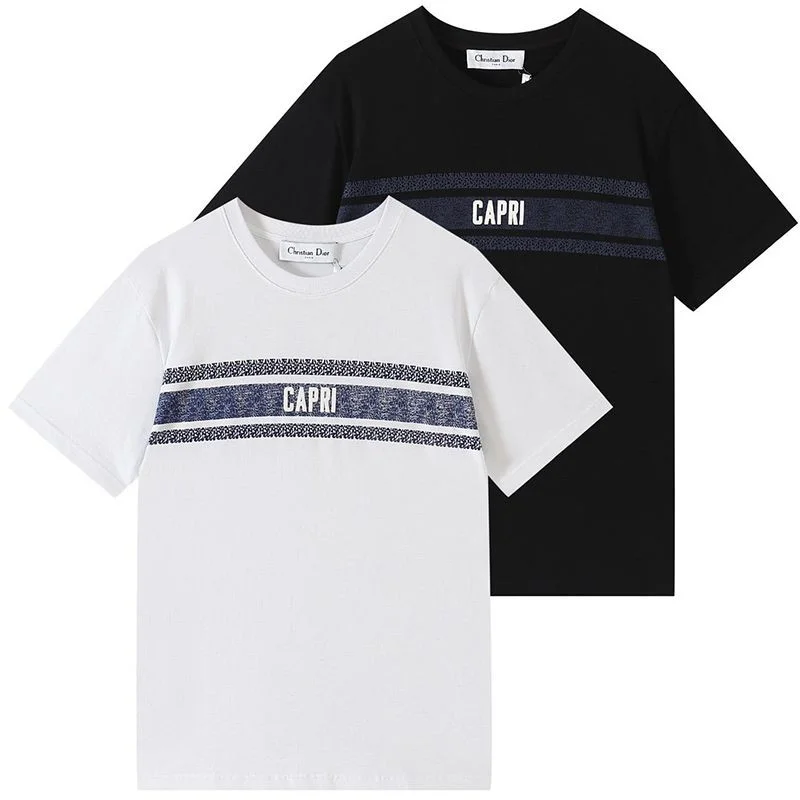 大人気◆ディオール◆Tシャツ コピー 半袖 コットンジャージー ロゴ ディオリビエラ deq87216