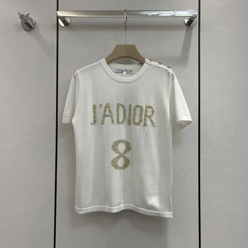 かっこ可愛い♡ ディオール JADIOR ロゴ コットン Tシャツ コピー deu18010
