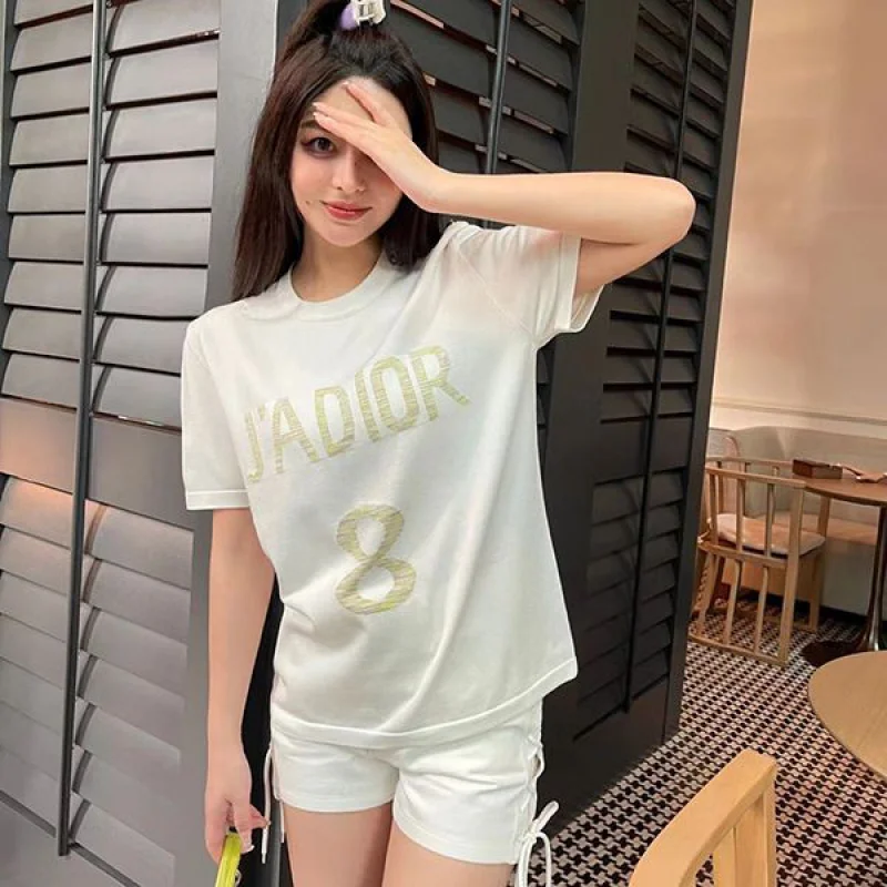かっこ可愛い♡ ディオール JADIOR ロゴ コットン Tシャツ コピー deu18010