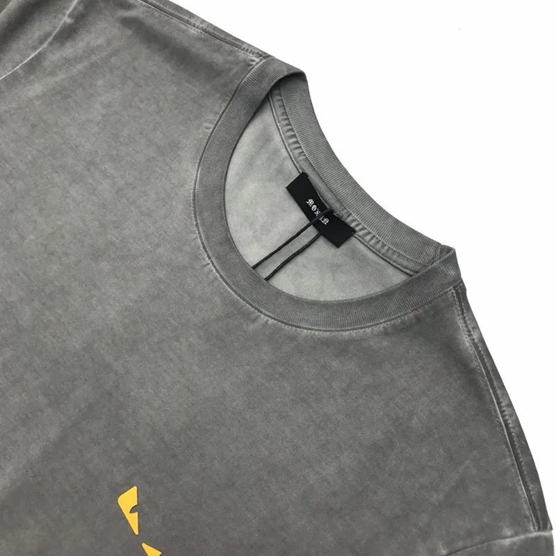 稀少 フェンディモンスター ロゴ クルーネックコピー Tシャツ fea01225