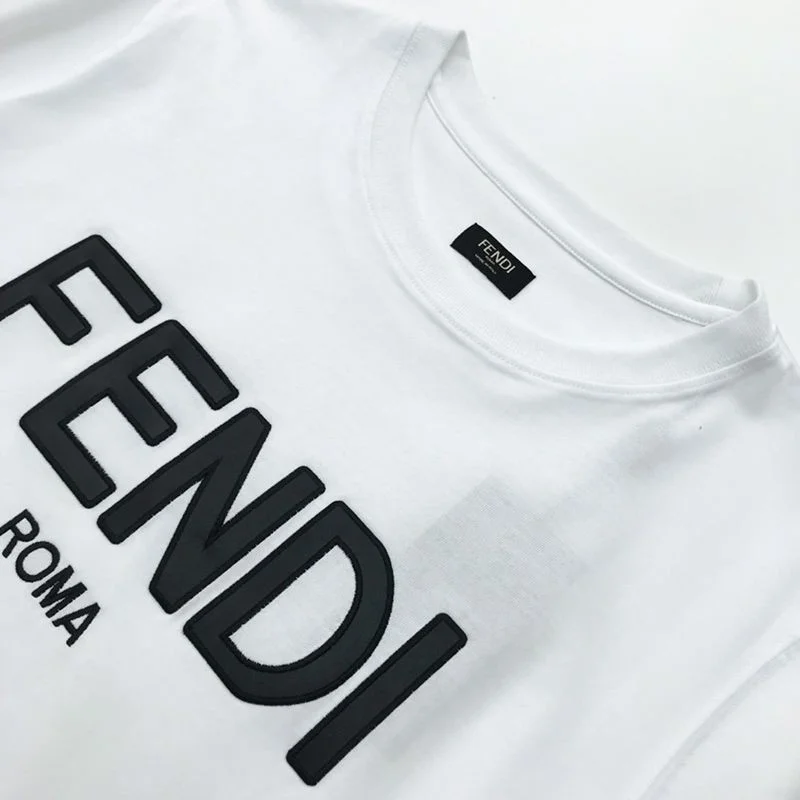 人気急上昇 フェンディ◆クルーネックロゴジャージー コピー Tシャツ feb44182