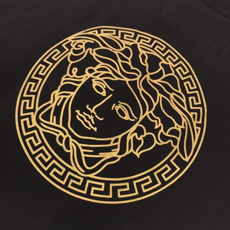 【フェンディ×ヴェルサーチ 偽物】☆新作大人気コラボ☆ロゴTシャツ 黑 半袖 fee52485