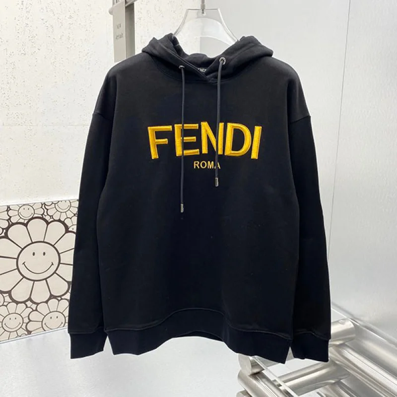 フェンディ ROMA ロゴ 刺繍 パーカー 偽物 feh71955