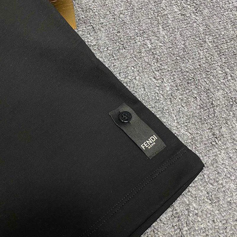 稀少 フェンディ ROMA ロゴ クルーネック コピー Tシャツ fez50771