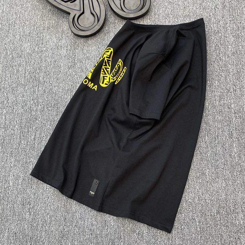 最安値挑戦 フェンディ ROMA ロゴ クルーネック Tシャツ 偽物 fem68708