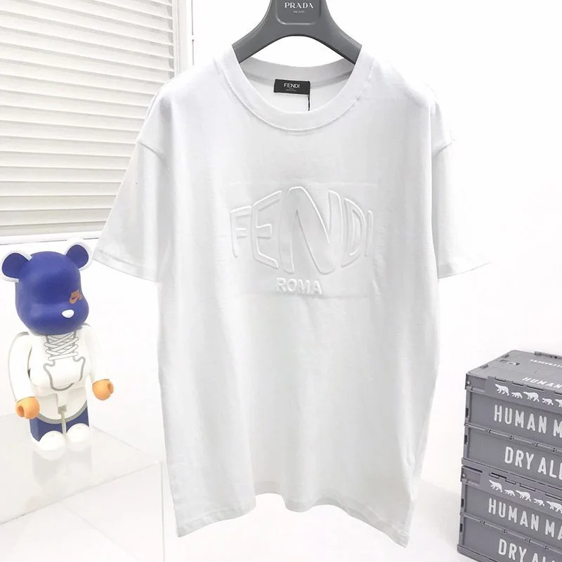 超話題!フェンディ◆クルーネックロゴジャージーTシャツコピー fem98913