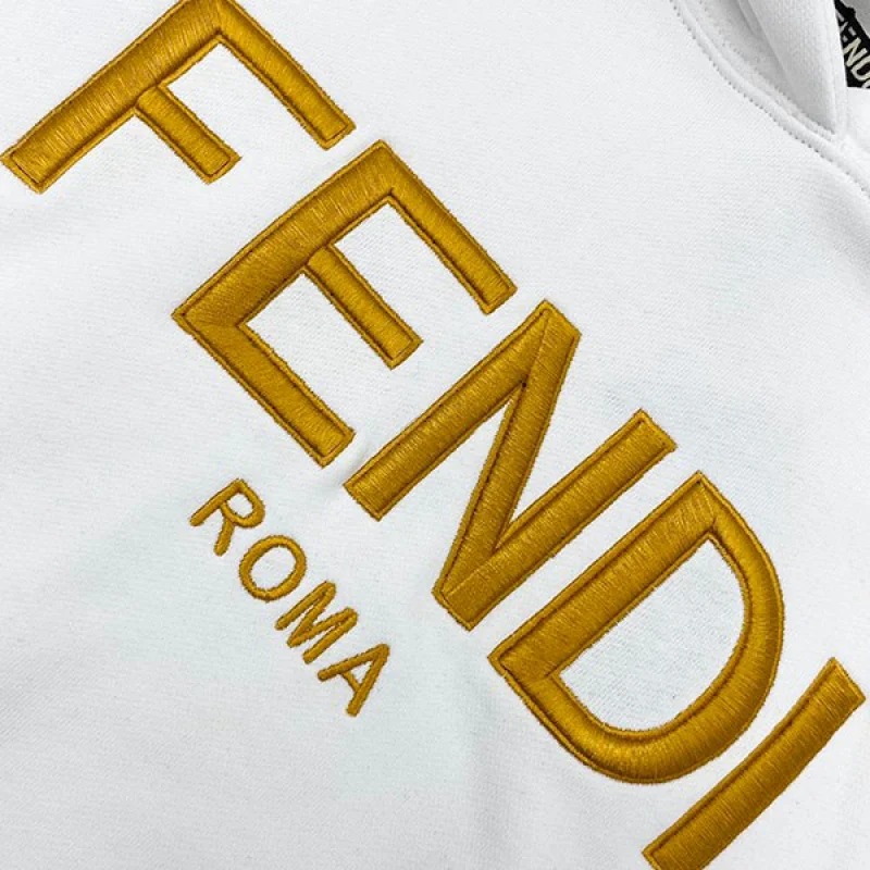 フェンディ コピー ROMA ロゴ 刺繍 パーカー feo09760