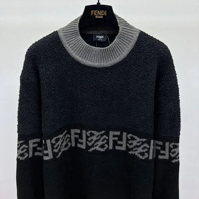 入手困難 フェンディ☆ FFモチーフ 偽物 ビスコース セーター feq30589