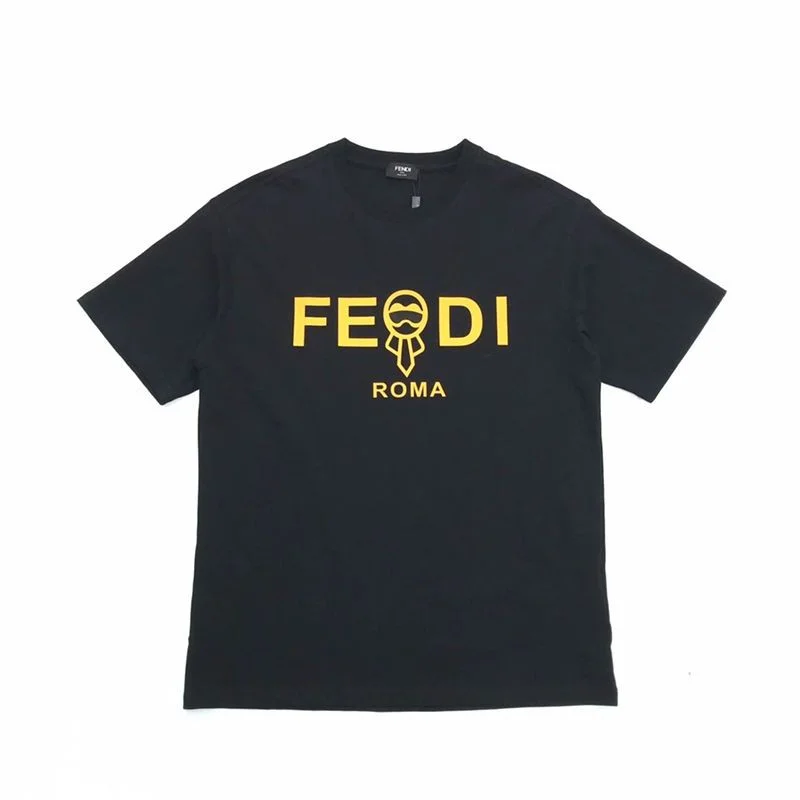 世界中で大人気♪ フェンディ◆クルーネックロゴジャージー コピー Tシャツ fes50374