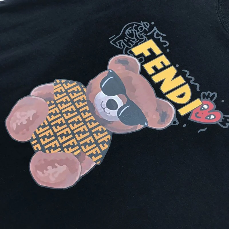 セール新作 フェンディ◆クルーネックロゴジャージー 偽物Tシャツ feu30299