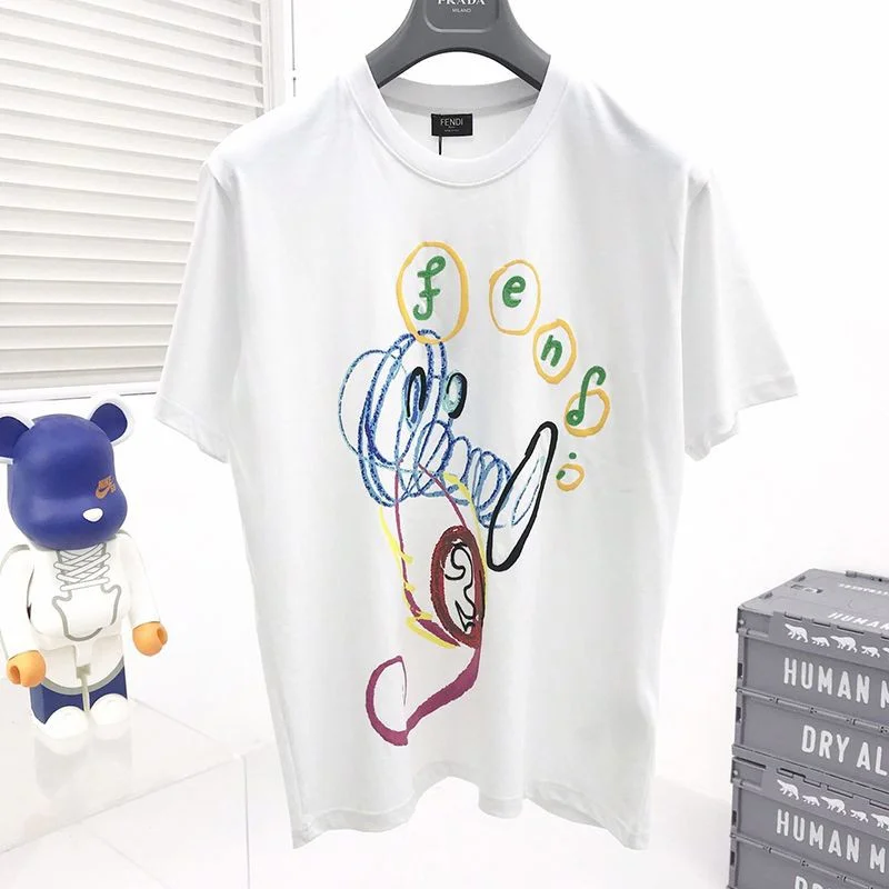 超話題!フェンディ◆クルーネックロゴジャージーTシャツコピー fem98913