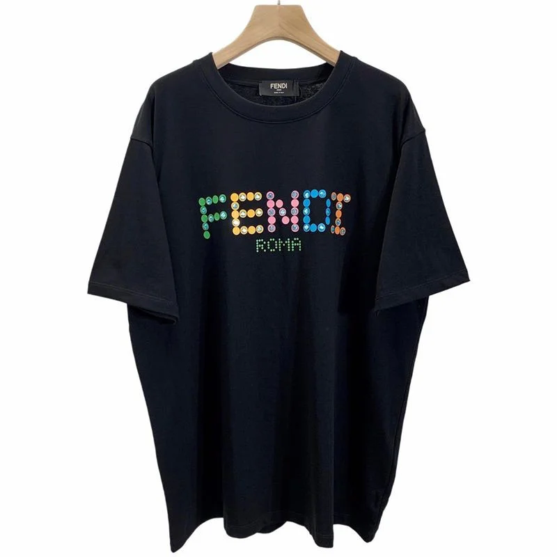 大人気!!新色 フェンディ◆クルーネックロゴジャージー コピーTシャツ fez81956