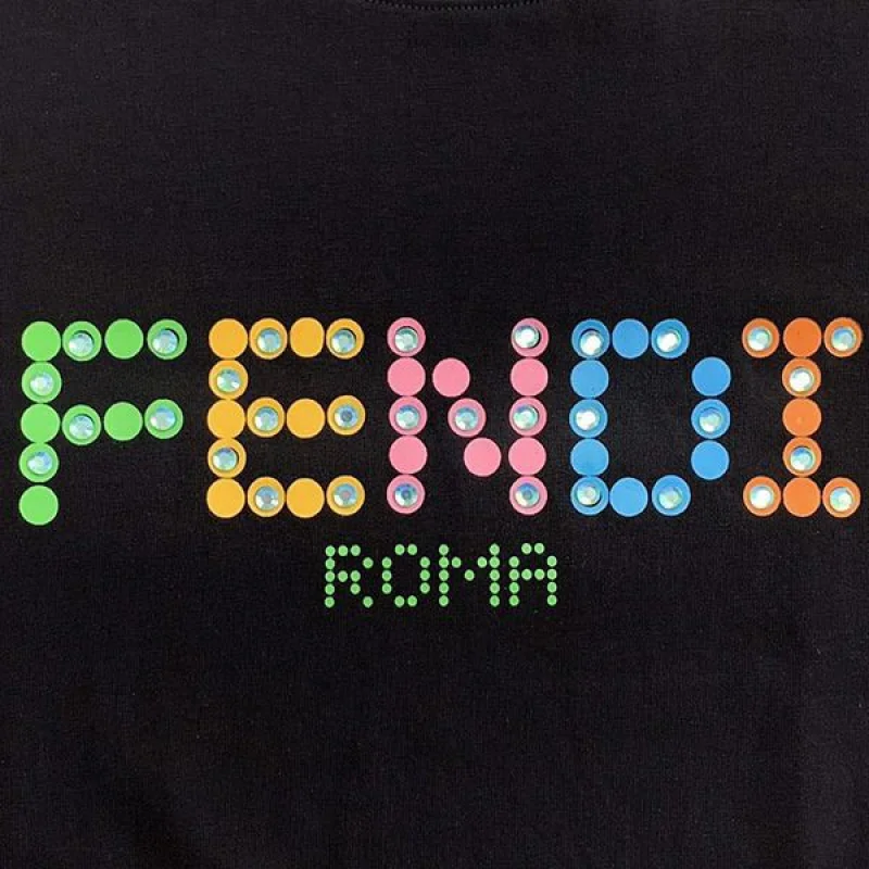 大人気!!新色 フェンディ◆クルーネックロゴジャージー コピーTシャツ fez81956