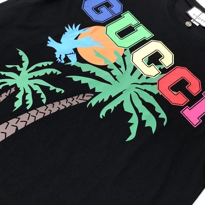 大人気!新作【グッチ】パームツリー コットン ジャージー Tシャツ コピー 2色 548334XJEOW7548