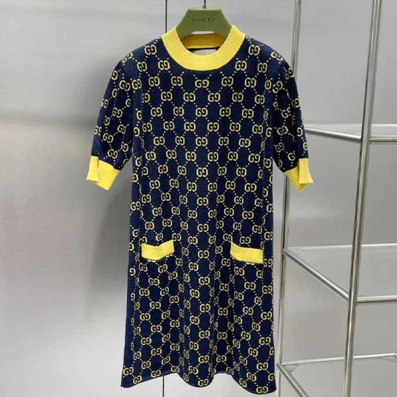 【日本未発売】グッチ ラメ GG ジャカード ドレス ワンピース コピー 692707XKB544597