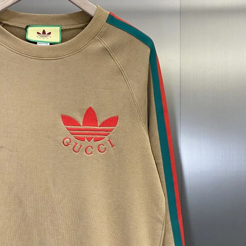 ブティック♪グッチ アディダス コピー コットンジャージー 長袖 Tシャツ 700506XJEKO4744