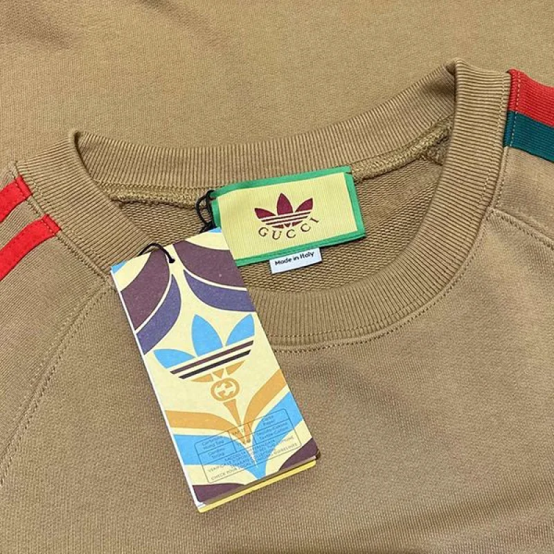 ブティック♪グッチ アディダス コピー コットンジャージー 長袖 Tシャツ 700506XJEKO4744