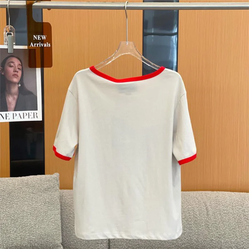 希少色【コラボ★】アディダス×グッチ コピー コットン ジャージ Tシャツ 2色 702612XJEB15939