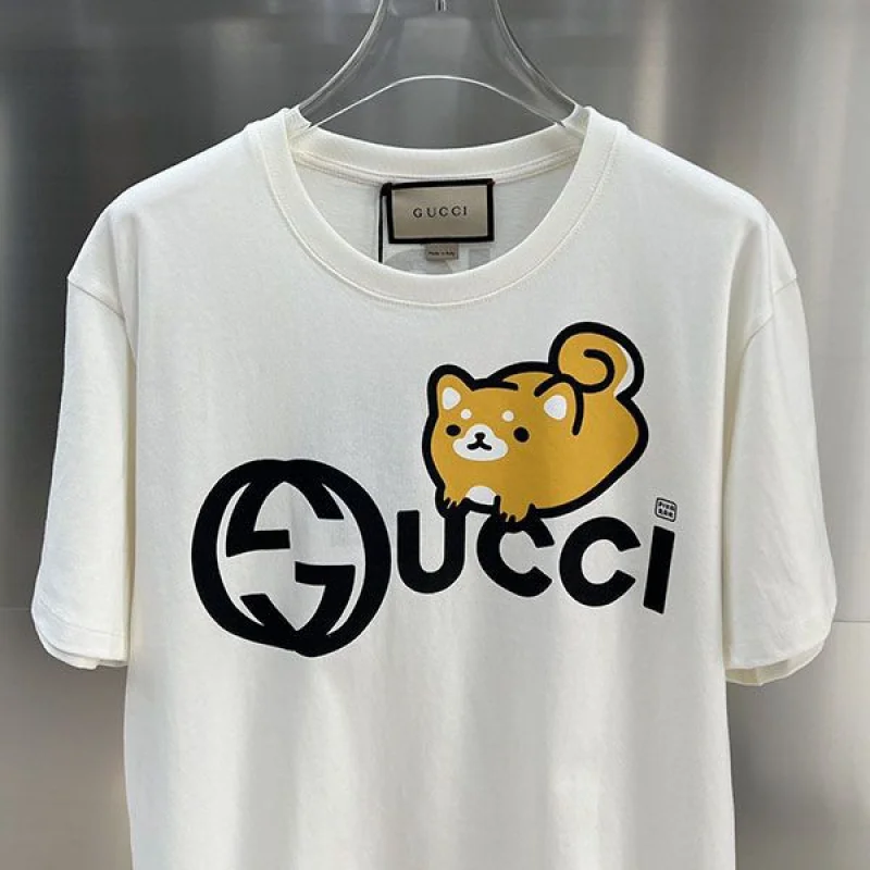 すぐ届グッチ×Kawaii コピー キャットプリント Tシャツ guc74799