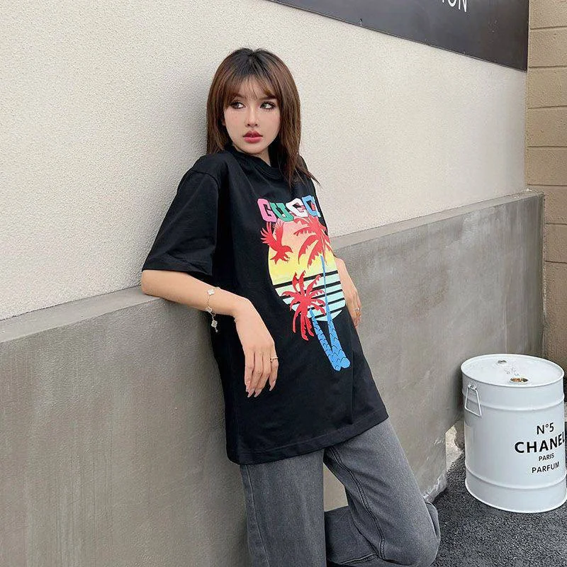 21AW新作グッチ ヤシ コットン Tシャツ 偽物 guc81693