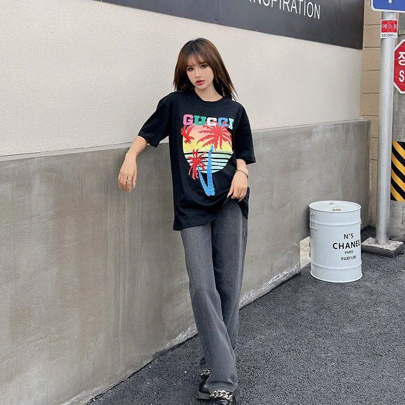21AW新作グッチ ヤシ コットン Tシャツ 偽物 guc81693