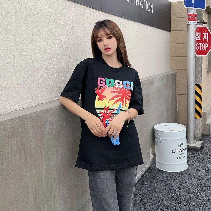 21AW新作グッチ ヤシ コットン Tシャツ 偽物 guc81693